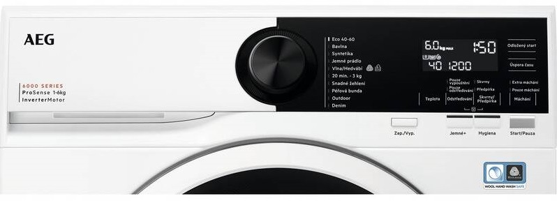 Pračka AEG ProSense™ 6000 LSR6E26WC, bílá, úzká