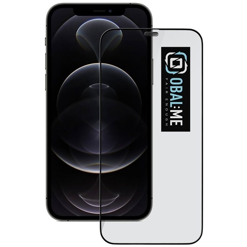 Tvrzené sklo Obal:Me 5D na Apple iPhone 12/12 Pro - černé