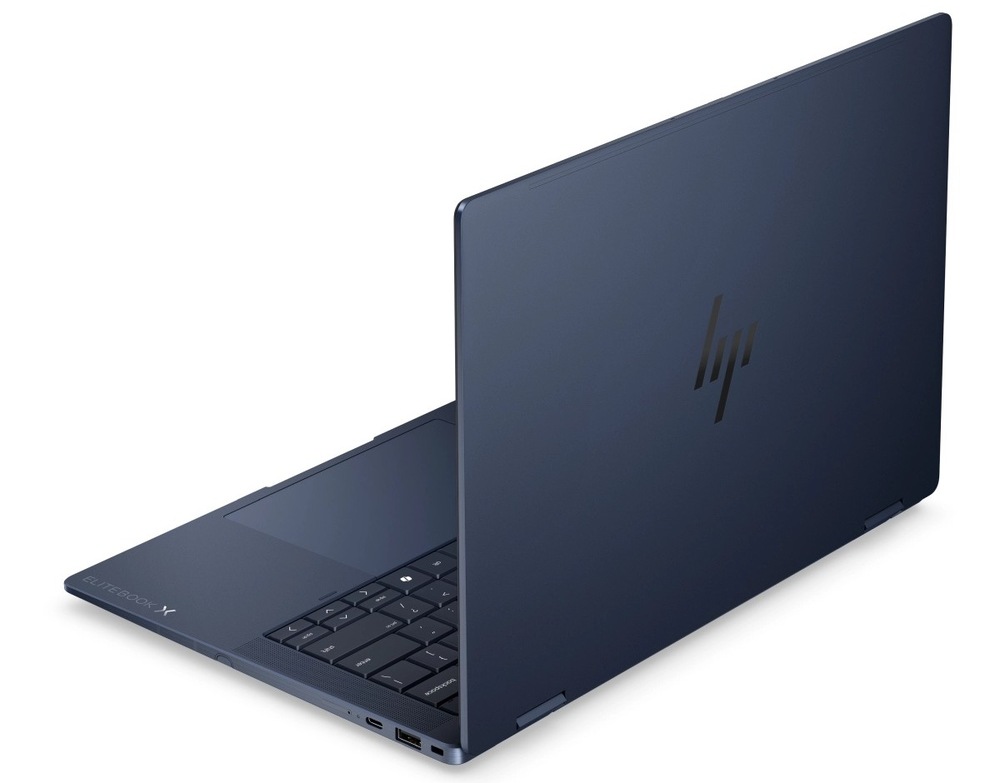 Otevřený notebook HP EliteBook X Flip G2i zezadu