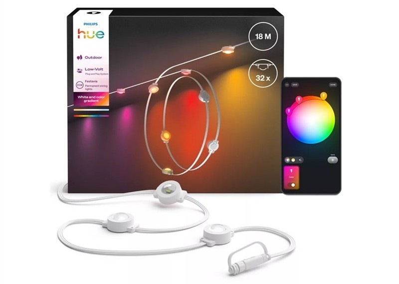 Párty osvětlení Philips - 18 m délka a 32 žárovek 