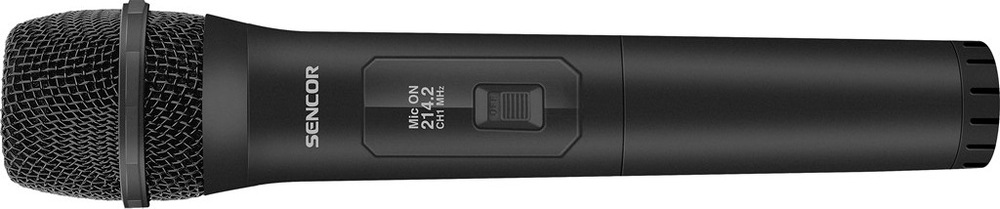 Černý bezdrátový mikrofon Sencor SSS WM10