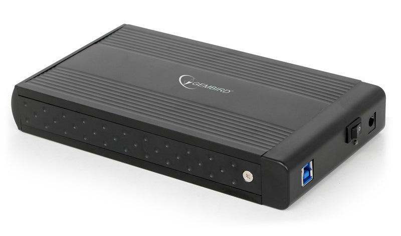 Box na HDD Gembird pro 3.5” zařízení, USB 3.0, SATA černý