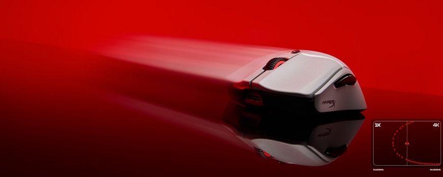 Myš HyperX Pulsefire Haste 2 Pro 4K šedá