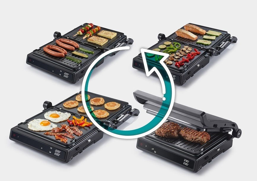 Kontaktní gril Hisense HCG1600DBT, Nezávislé ovládání varné desky
