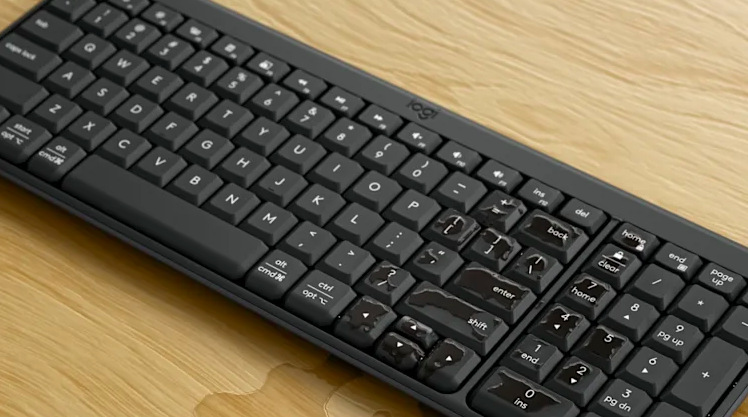Klávesnice s myší Logitech MK250 US, 2.4GHz/BT - grafitová