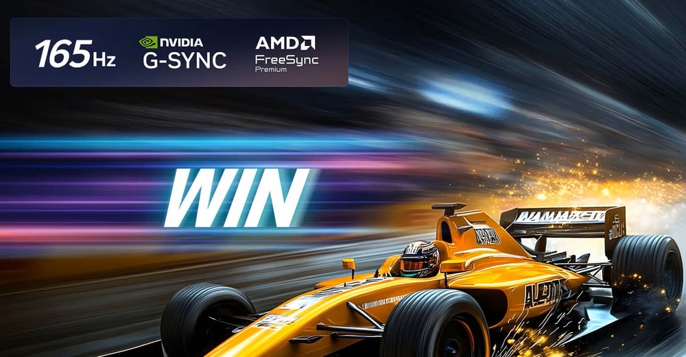 165Hz panel s G-SYNC a HDMI 2.1 zajistí maximálně plynulé hraní bez zpoždění.
