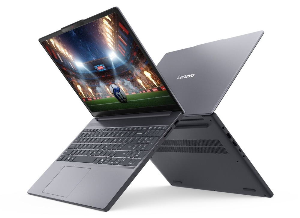 Notebook Lenovo IdeaPad Slim 3 15IPH11 šedý Dva otevřené notebooky Lenovo IdeaPad Slim 3 15IPH11