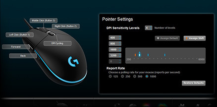 Myš Logitech Gaming G203 Prodigy černá