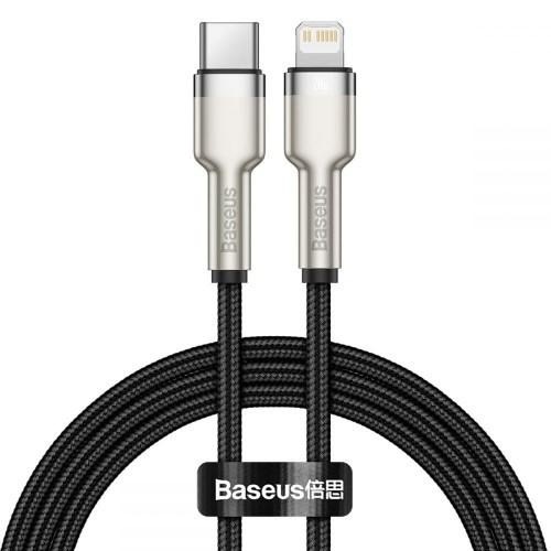 Kabel Baseus Cafule USB-C/Lightning PD 20W, 2m černý