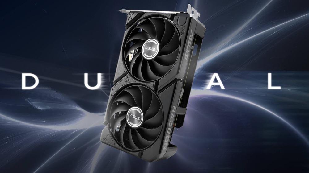Grafická karta Asus Radeon RX 9060 XT DUAL 16GB černá Lifestylové foto Asus Radeon RX 9060 XT DUAL 16GB