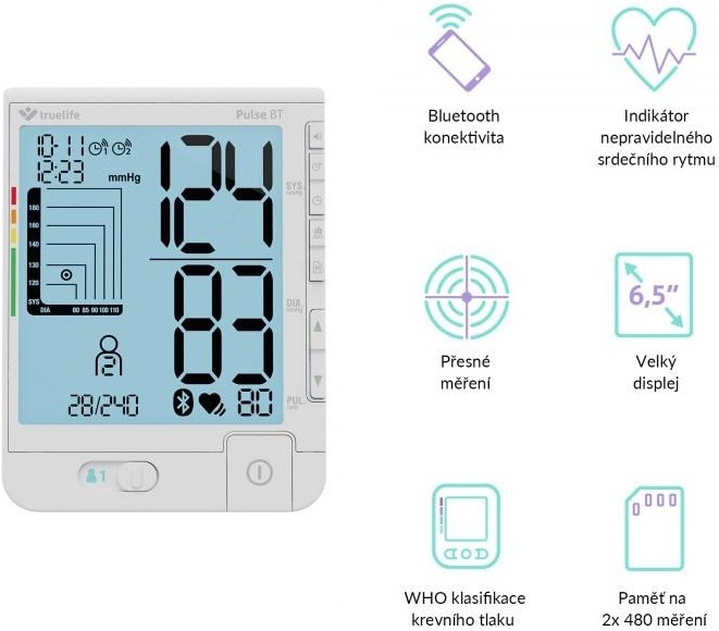 Tlakoměr na paži TrueLife Pulse BT