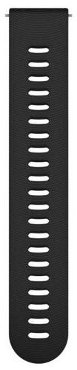 Řemínek Garmin Quick Release 20mm, silikonový černý, stříbrná přezka
