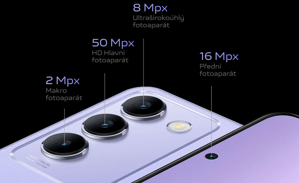 Mobilní telefon vivo V40 SE 5G 8 GB / 256 GB černý