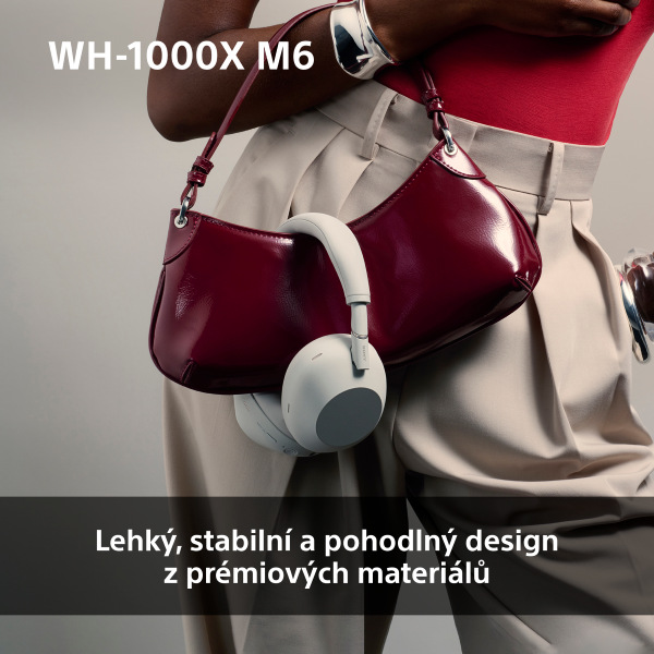 Sluchátka Sony WH-1000XM6, Noise Cancelling - stříbrná