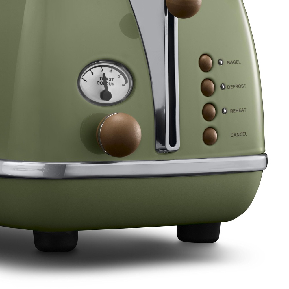 Topinkovač De'Longhi Icona Vintage CTOV2103.GR zelený Topinkovač De'Longhi Icona Vintage CTOV2103.GR zelený