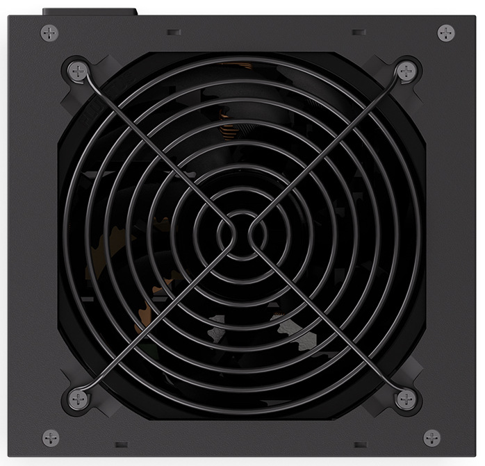 Zdroj ENDORFY Supremo FM5 Gold 650W Čelní pohled na mřížku s ventilátorem.