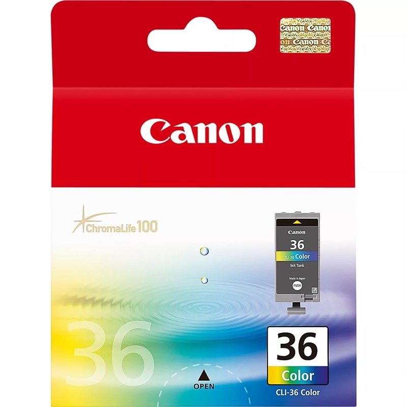 Inkoustová náplň Canon CLI-36C, 249 stran, CMY