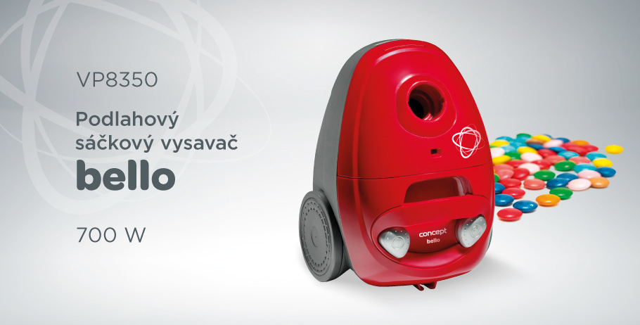 Podlahový vysavač Concept Bello VP8350 červený