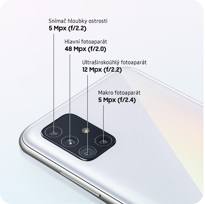Mobilní telefon Samsung Galaxy A51 bílý Mobilní telefon Samsung Galaxy A51 bílý