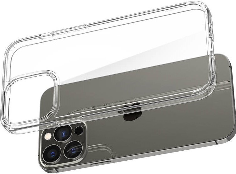 Kryt na mobil Spigen Crystal Hybrid na Apple iPhone 13 Pro Max průhledný