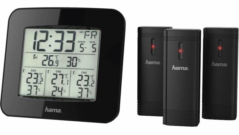 Meteorologická stanice Hama EWS-Trio, 3 čidla černá