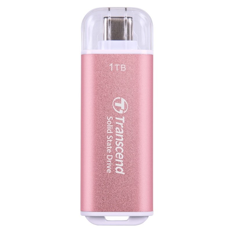 SSD externí Transcend ESD300P 1TB, USB-C růžový