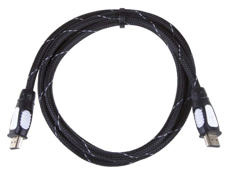 Kabel EMOS HDMI/HDMI 2.0, 1,5m, nylon, s ethernetem černý