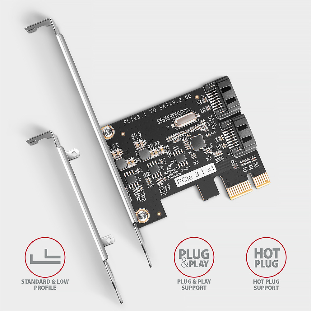Řadič Axagon PCES-SJ2 - 2x SATA 6G port