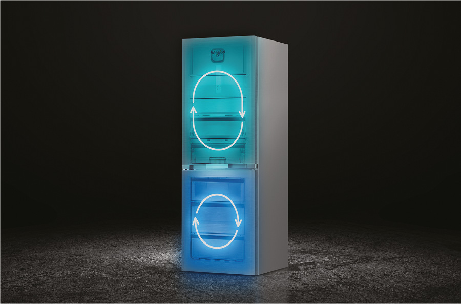 Chladnička kombinovaná Whirlpool WHKF 6352 X5E, NoFrost, NoFrost, dual cooling