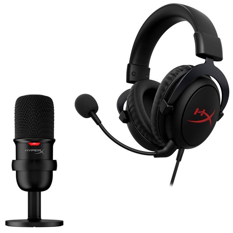 Headset HyperX Streamer Starter Pack (Cloud Core + SoloCast) černý
