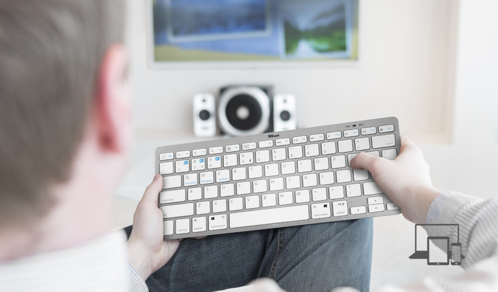 Klávesnice Trust Nado bluetooth bílá Klávesnice Trust Nado bluetooth bílá