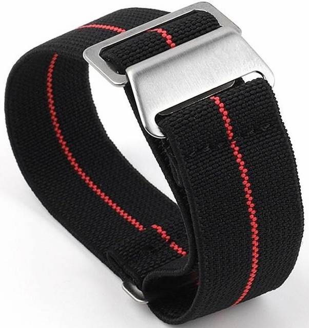 Řemínek RhinoTech univerzální nylonový tah Quick Release 22mm černý/červený
