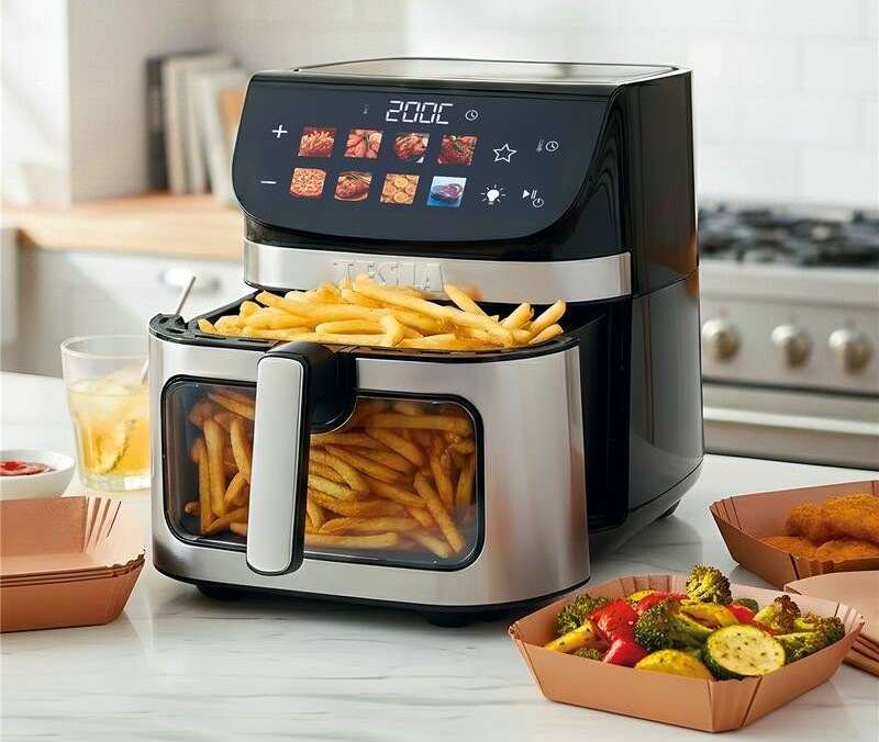 Fritéza horkovzdušná Tesla AirCook DualHeat QD73 XXL černá