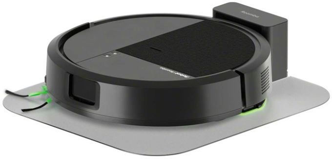 Černý robotický vysavač iRobot Roomba 115 Combo + Charge dock s mopovací podložkou