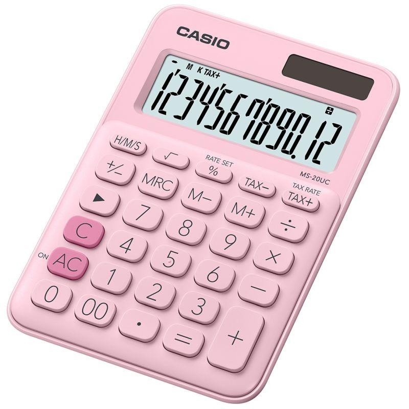 Kalkulačka Casio MS 20 UC PK - světle růžová