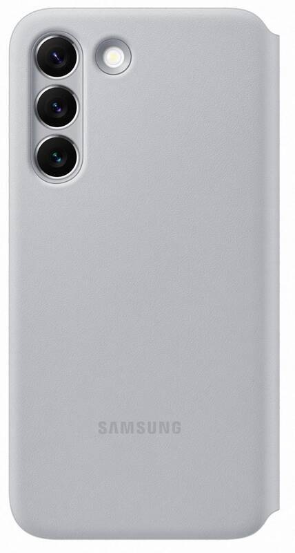 Pouzdro na mobil flipové Samsung LED View na Galaxy S22 šedé