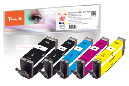 Inkoustová náplň Peach Canon PGI580, CLI581 MultiPac, 1x11, 4x5,6 ml vícebarevná Inkoustová náplň Peach Canon PGI580, CLI581 MultiPac, 1x11, 4x5,6 ml vícebarevná