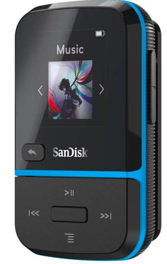 MP3 přehrávač SANDISK Clip Sport Go2 32GB černý/modrý