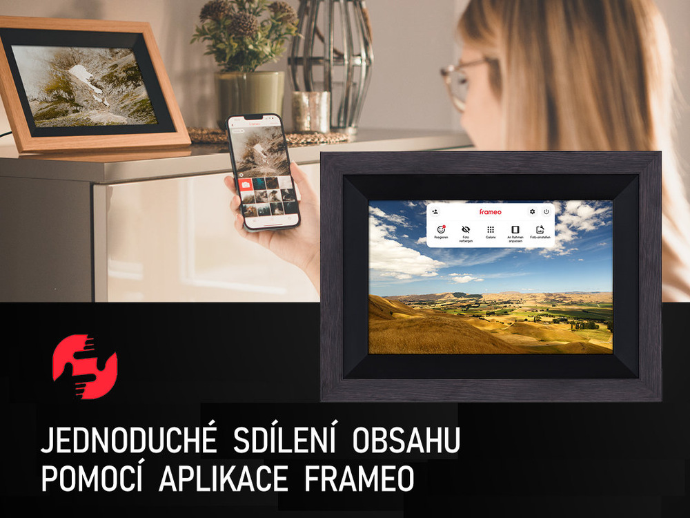 Elektronický fotorámeček Rollei Smart Frame WiFi 105 hnědý