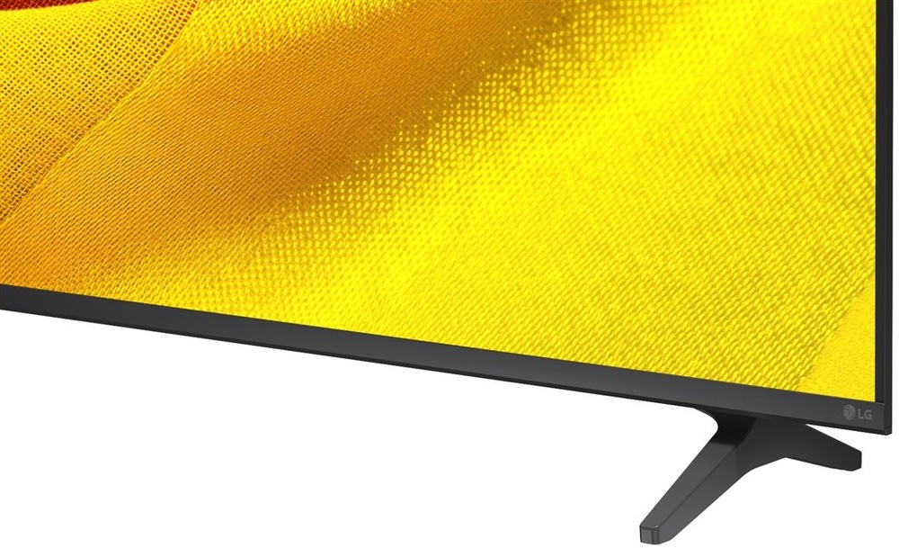 Detail nohy televize LG.