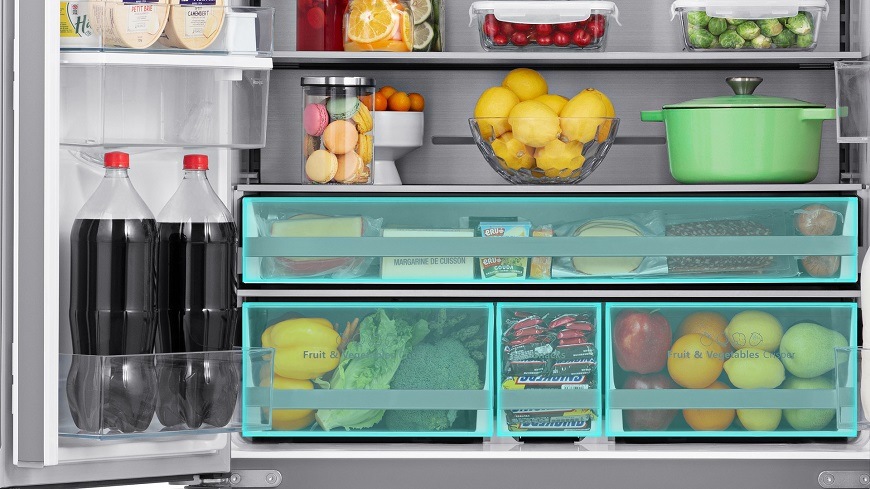 Americká chladnička s mrazničkou dole Hisense RQ758N4SBSE, šedá, Funkce SuperFreeze