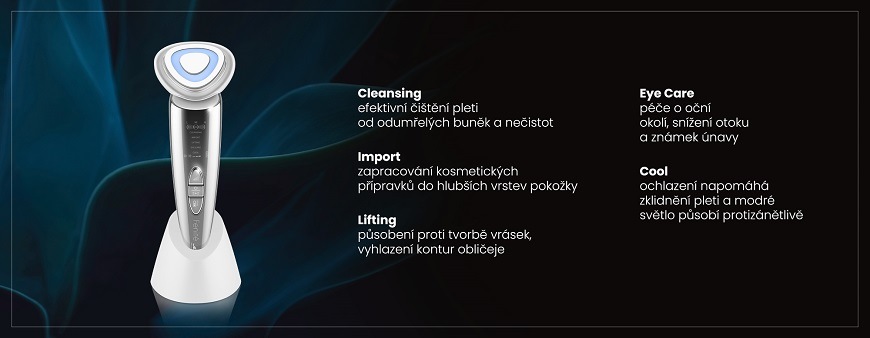Galvanická žehlička ETA Fenité a pleťové sérum Osaine, vlastnosti