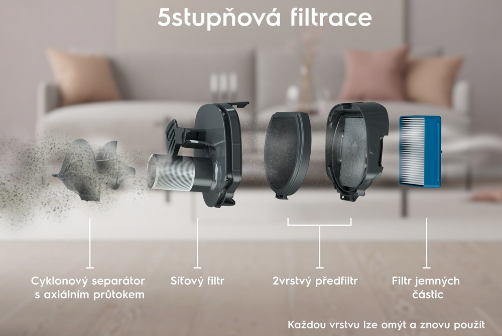 Tyčový vysavač Electrolux 600 ES62HB25UV Tyčový vysavač Electrolux 600 ES62HB25UV