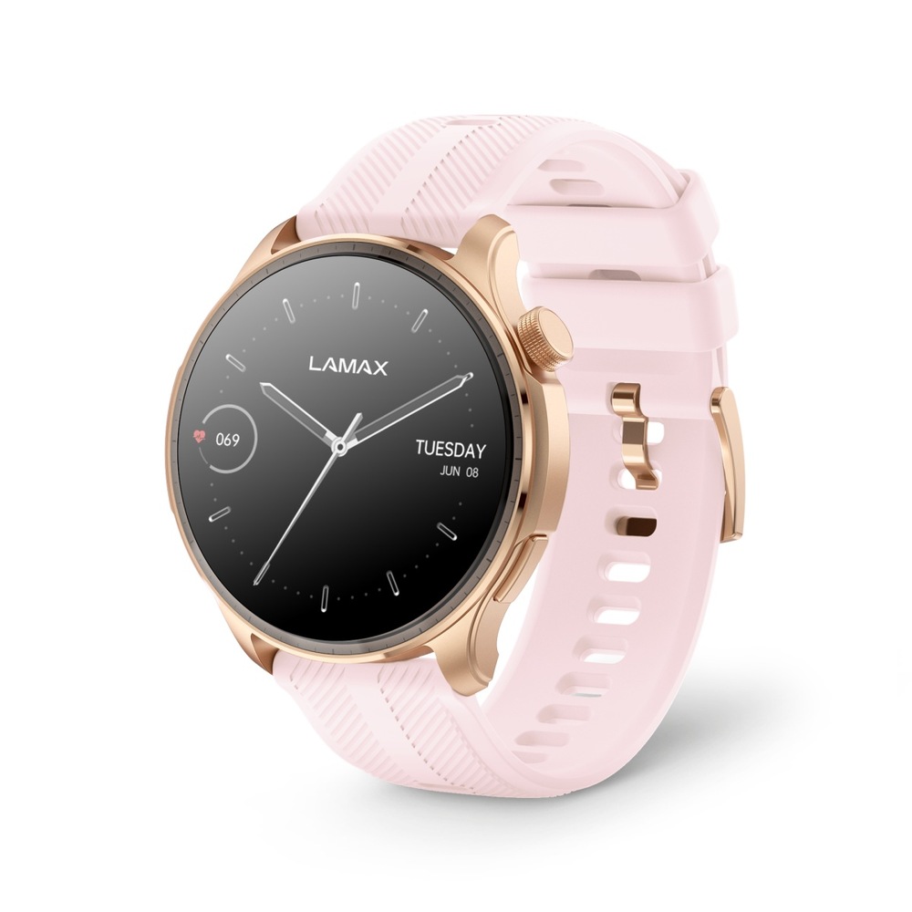Chytré hodinky LAMAX Prism AMOLED - rose gold
