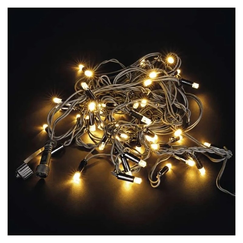 LED řetěz EMOS ICICLE, 50LED, IP44, WW (3m) černý