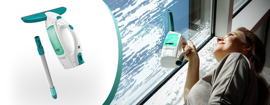 Čistič oken Leifheit Window Cleaner s tyčí (51001) bílý/zelený Čistič oken Leifheit Window Cleaner s tyčí