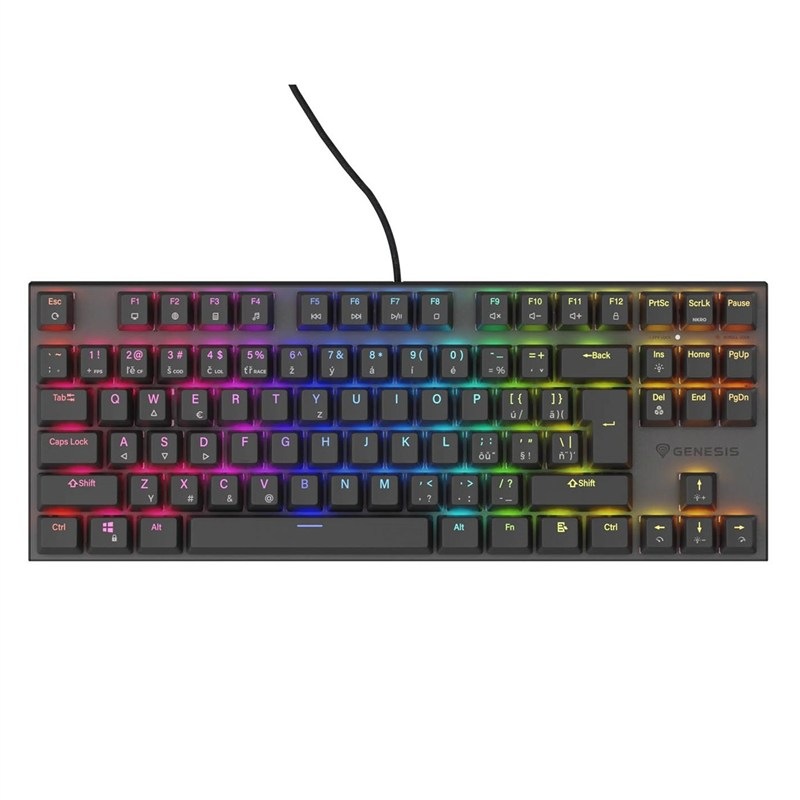 Klávesnice Genesis THOR 303 TKL RGB, Outemu Peach, CZ-SK layout černá