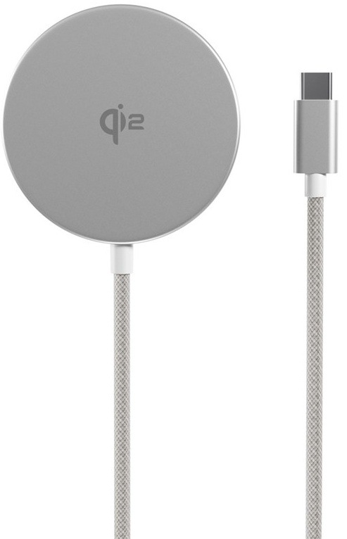 Bezdrátová nabíječka Epico UltraBase Qi2 Mag+ stříbrná