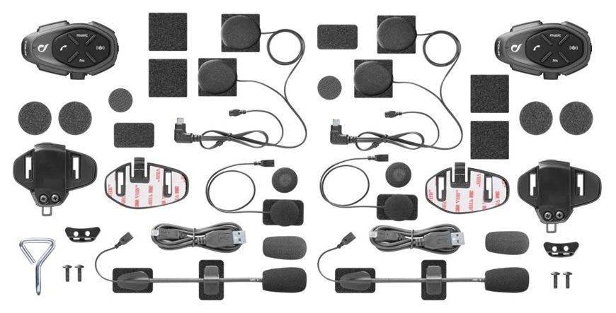 Handsfree Interphone TOUR HD (2 ks) černé Handsfree Interphone TOUR HD (2 ks) černé