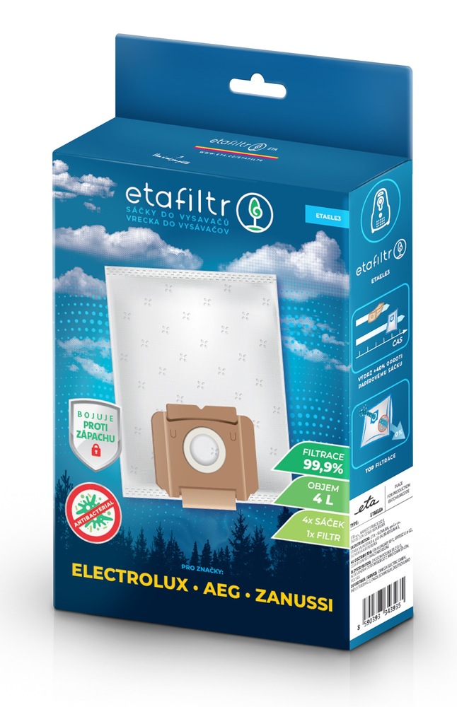 ETAFiltr sáčky do vysavačů AEG, Electrolux, Zanussi, Progress, Volta